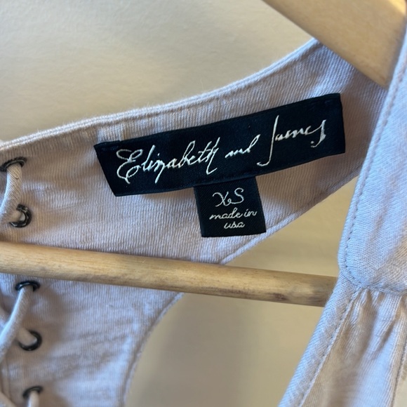 Elizabeth and James Cream Tan Maxi Lace Up Dress Coverup Swim Cover XS - Picture 4 of 7